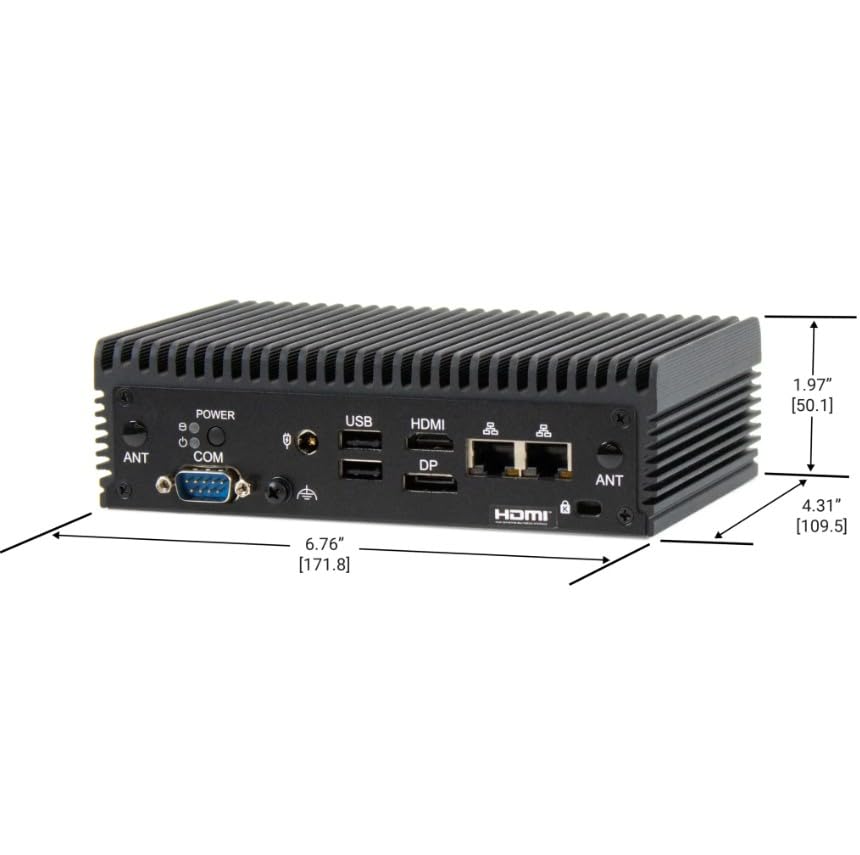 Image of IPC2710A-B04M11B - Mini Fanless Industrial PC Box, AMD Ryzen Embedded V2516, 8GB RAM, 128GB SSD, WIN11 Pro