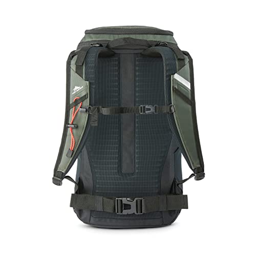 Image of High Sierra Pathway 2.0 Backpack with Hydration Storage Sleeve, for Hiking, Biking, Camping, Traveling, Forest Green /Black, 30L