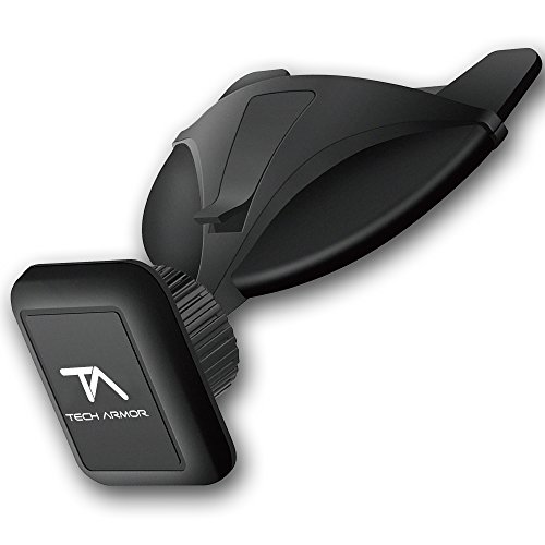 Tech Armor Universal Magnetic CD Slot Car Mount, One Touch Quick Snap, for iPhone, Galaxy, Google, LG and More - Black