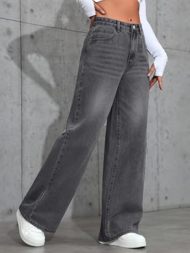 Image of ADBUCKS Baggy Jeans for Women || Women,s Loose Jean Pants || Oversized Jean's for Women's || Wide Leg Jean,s for Woman || Casual Jins for Woman's