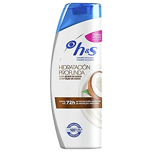 H&S Hidratación Profunda Champú Anticaspa Con Aceite De Coco 340ml