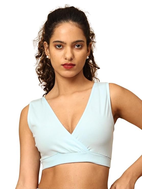 Image of The Mom Store Women's Cotton Maternity and Nursing Sleep Bra Sweat Resistant Convenient Feeding-Combo Pack