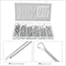NUOBESTY 555pcs Steel Cotter Pin Assortment Kit R-Type Split Pins Spring Hairpins for Trailer Hitch, Automotive Fastener Clips, Industrial Repair and Workshop Use
