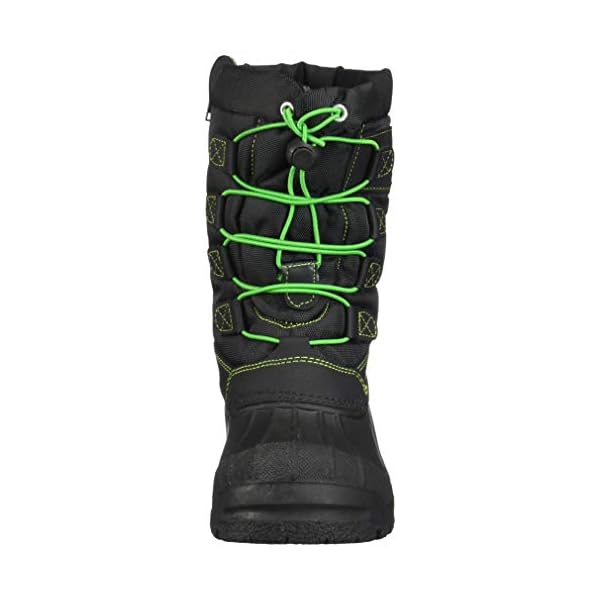 DREAM PAIRS Little Kid Knorth Black N.Green Isulated Fur Winter Waterproof Snow Boots Size 1 (M) Little Kid - Image 3