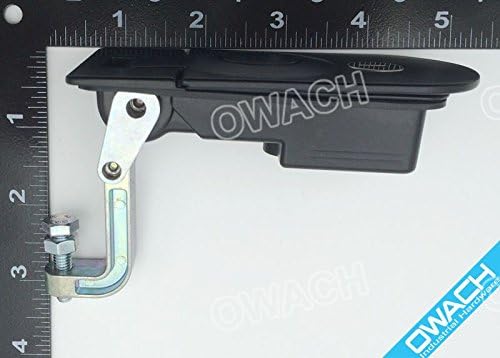 RV Compartment Lock Trigger Latch Baggage Door Latch, with Key, Flat Bracket, Long Grip arm - Adjustable Grip Range: 1.77"-2.25"(45-57mm) (1 Pack)