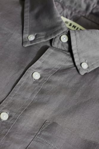 Image of SNITCH Men Casual Shirt | Slim Fit Full Sleeve Button-Down Collar Solid Design | Premium Cotton Linen Blend & Breathable Fabric for Office, Semi-Formal & Everyday Wear