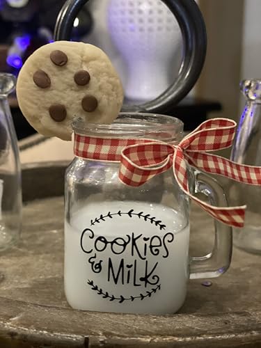 Rustic Farmhouse Faux Cookies and Milk Jar Decor for Tiered Trays – Perfect Milk for Santa and Holiday Cheer - Image 2