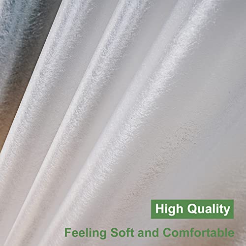 Ufriday Extra Long Shower Curtain Liner 84 Inch, Heavy Duty White Eva 3D Frosted Shower Curtain Liners For Bathroom 72 X 84 Inches Weighted With 3 Big Magnets, Thick,Semi Transparent. #TOP3