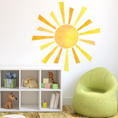Vinilos Decorativos de Sol Boho Acuarela 41.73x40.55 in miniatura 1
