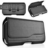 Stronden iPhone SE (2022, 2020) iPhone 8 iPhone 6S 7 Belt Case with Clip, Leather Belt Clip Case Holster Pouch Cell Phone Holder with Magnetic Cloure (Fits Otterbox Symmetry Case On)