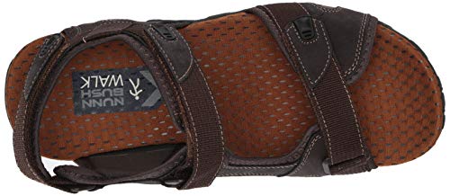 Nunn Bush Men's Rio Bravo Three Strap Outdoor Sport River Sandal With Hook And Loop Closure, Brown, 9 Wide #TOP4
