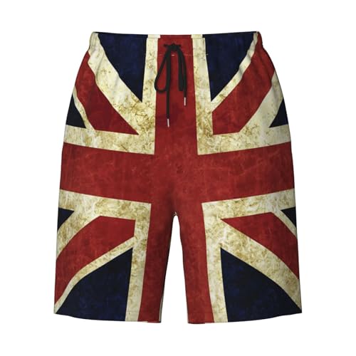 [NBKING] レトロ ユニオン ジャック イギリス 水着 メンズ サーフパンツ 夏 海パン ビーチパンツ ショートパンツ 水泳パンツ メッシュインナー付き 通気 速乾 水陸両用
