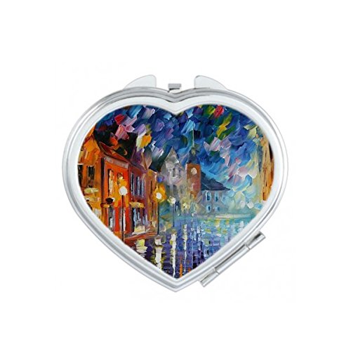Miroir de maquillage compact peinture de nuit pour vos retouches en voyage