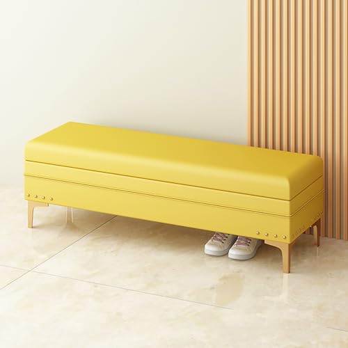 Pouf en cuir et banc de rangement solide pour maison et bureaux