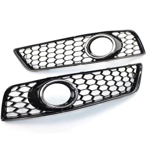 Grille de phares antibrouillard en nid d'abeille poli pour pare-chocs Audi A3 8P 2009-2013