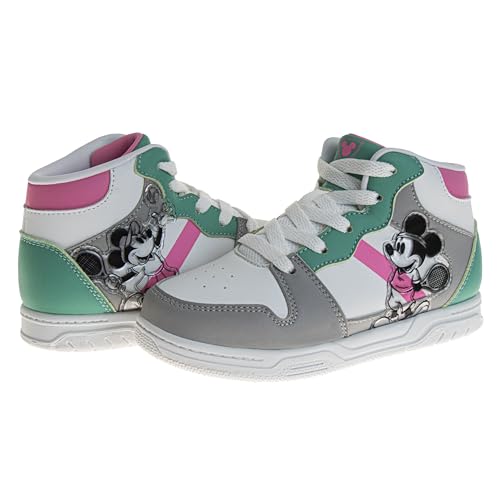 Disney Minnie Mouse High Top Sneakers for Girls - Kids Sneaker Ankle Hightops Lightweight Athletic Breathable Casual Shoes (Size Little Kid - Big Kid)2