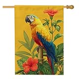 guacamayo azul y amarillo hablando Impresión digital de doble cara: cuenta con impresiones digitales vibrantes en ambos lados, ofreciendo un hermoso diseño desde cualquier ángulo