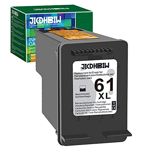 JICDHBIW Remanufactured Ink Cartridge Replacement for HP 61 Black High Capacity, Suitable for HP Envy 4500 4501 5530 4502 OfficeJet 4630 2620 4635 DeskJet 2540 2050 3050 1000 1510 1010 Printer Ink