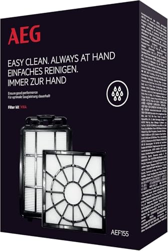 AEG AEF155 Filter-Set (1 Mikrofilter, 1 Abluftfilter, Filtertausch, optimale Filtrationsleistung, verbesserte Saugleistung, saubere Luft… – Ansicht 1