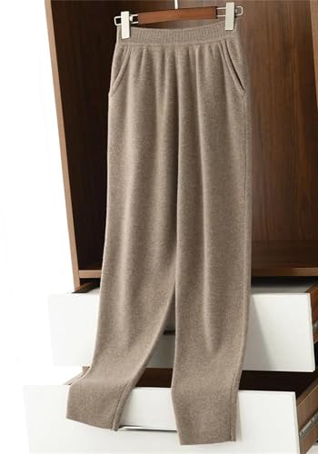 Women Winter 100% Merino Wool Pants High Waist Knited Pencil Pants Office Lady Business Casual Trousers2