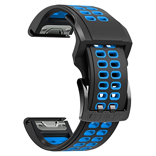Correa de silicona de 26mm para Garmin Fenix 7X ideal para senderismo y uso diario