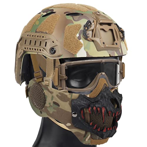 Couverture de casque rapide tactique en maille robuste pour airsoft et tir