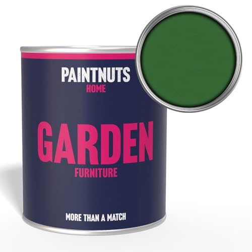 Paintnuts Garden Furniture Paint - RAL-6001 - EMERALD GREEN Matt 1 Litre Tin