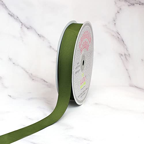Creative Ideas 7/8-Inch Moss Green Grosgrain Ribbon