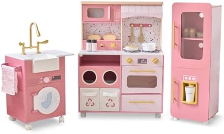 Teamson Kids Little Chef Savannah Wooden Montessori Play Kitchen, Green