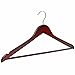 FLORIDA BRANDS Premium Wooden Mahogany Suit Hangers - 96 Pack of Coat Hangers and Black Dress Suit Ultra Smooth Hanger - Strong and Durable Suit Hangers