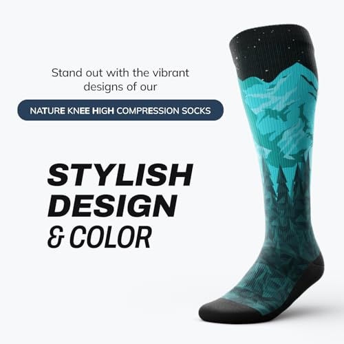 Outway Knee High Compression Socks for Men & Women, Moisture-Wicking Athletic Long Socks, Colorful and Comfortable Fit2