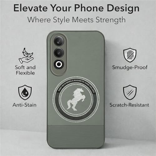 Image of Jkobi PU Leather Finish Back Cover Case for Oneplus Nord CE 4 (Professional Minimalist Texture | MagSafe Compatile | Camera Protection | Sleek Sober Formal)