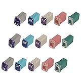 Mcase FMM Fuses Assortment 15 20 25 30 40 Amp Micro Cartridge Fuse 15 Flosser Micro FMM Square Fuse