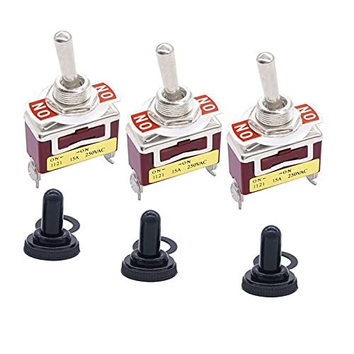 Interrupteur à bascule SPDT 20A pour circuits électriques - Lot de 3 robustes 2 positions ON/ON