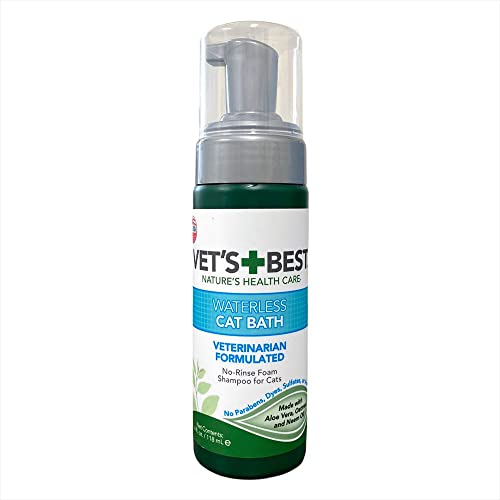 Vet's Best Baño de Gato Natural sin Agua | Champú seco sin Agua Sin Enjuague para Gatos, 150ml