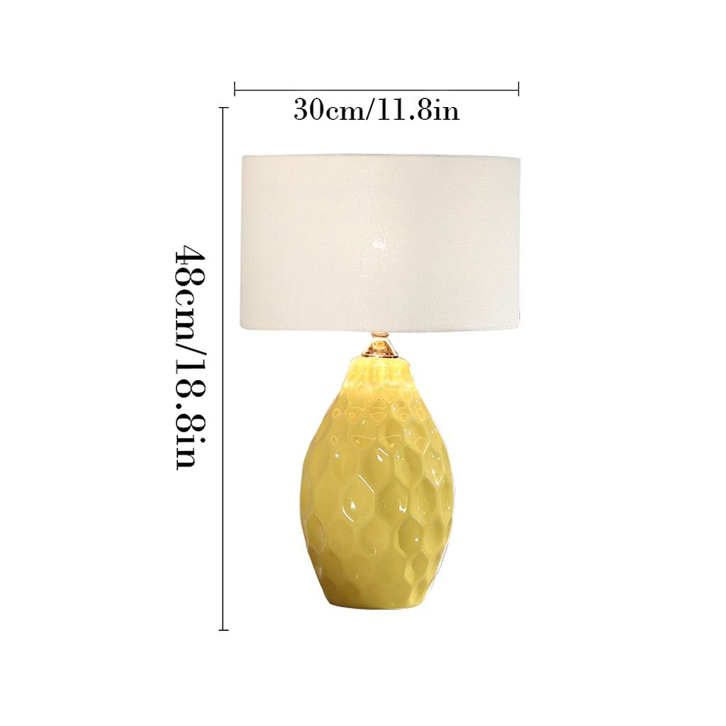 Lámpara de mesa Lampada da tavolo Geometrica Carino Ceramica Comodino Lampada da comodino con lampade da comodino for paralume in tessuto Adatto for lo studio della camera da letto dormitorio y sala d