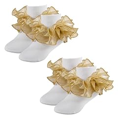 Gold Ruffles - 2 Pairs