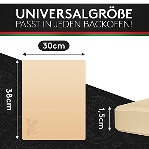 Pizza Divertimento - DAS ORIGINAL - Pizzastein für Backofen & Gasgrill – Vergleich.org ausgezeichnet - Pizza Stein aus… - Image 3