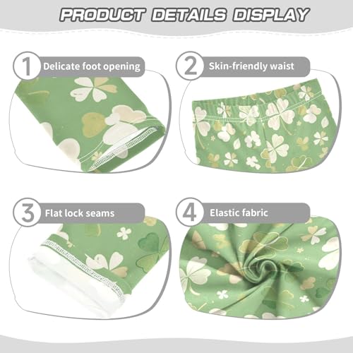 KLL Seamless Made Shamrocks Happy St Toddler Girls' Legging Fashion High Waisted Lounge Pants Running3