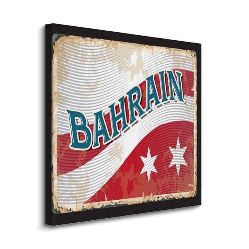 Lienzo de la bandera de Bahrein para colgar, el regalo de boda ideal para decorar el hogar