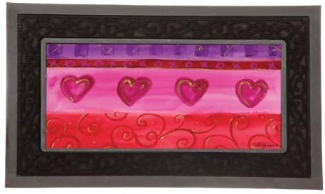 Sassafras Decorative Insert Mat, 10x22 Inches, Valentine Pattern
