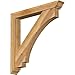Ekena Millwork BKT0604X42X42IMP01RWR Imperial Traditional Rough Sawn Bracket w/Offset Brace, Western Red Cedar