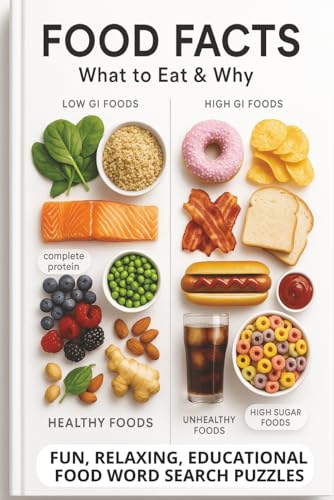 Food Facts: Word Search Puzzle Book: Fun, Relaxing, Educational Word