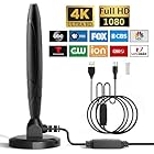 TV Antenna Indoor Antenna for Smart TV for Long Range Reception and All Smart TVs HD Digital Antenna with Amplifier Signal Booster for Local Channels Supports 4K 1080p-2025 Upgrade(Black)