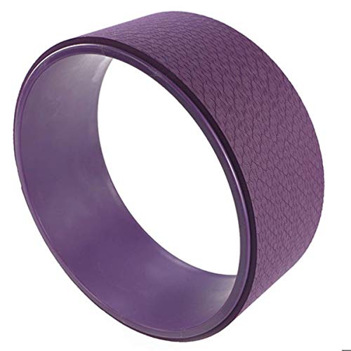 ZXYSR Yoga Wheel - Strongest Comfortable Dharma Yoga Prop Wheel for Yoga Poses for Stretching, Increasing Flexibility And Improving Backbends, 12 X 5 Inch Yoga Circle,E