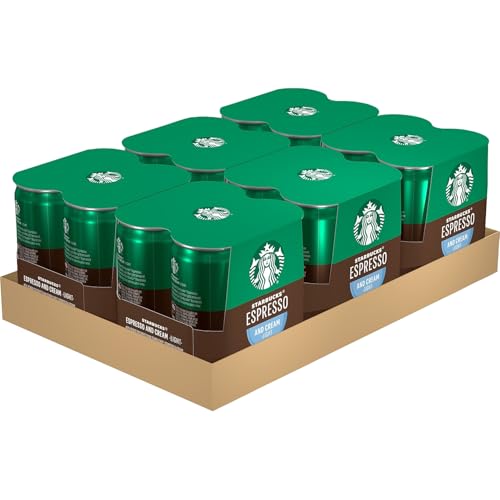 Starbucks Double Shot Espresso Coffee Beverage, 6.5 oz Cans (4 Pack)