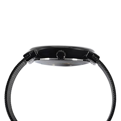 Image of FORSINING Men's Popular Mechanical Hand-Wind Ultra Thin Stainless Steel Bracelet Mesh Skeleton Watch