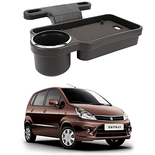 Image of Oshotto (FT-04) Foldable Car Auto Headrest Rear Back Seat Table Drink Food Cup Tray Holder Compatible with Maruti Suzuki Zen Estilo - Black