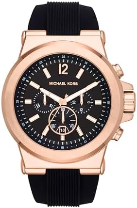 Michael Kors Dylan Men's Watch, Stainless Steel Chronograph Watch for Men with Steel or Silicone Band