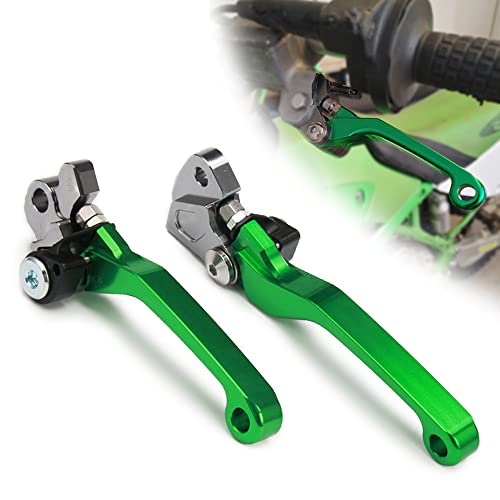 Juego de palancas de Freno de Motocicleta KX65 KX85 KX125 KX250 KX250F, Color Verde